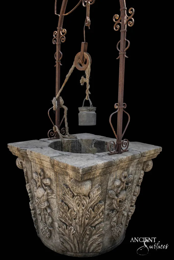 reclaimed_antique_limestone_garden_wells_hand_carved_architectural_stone_ironwork_ancient_surfaces