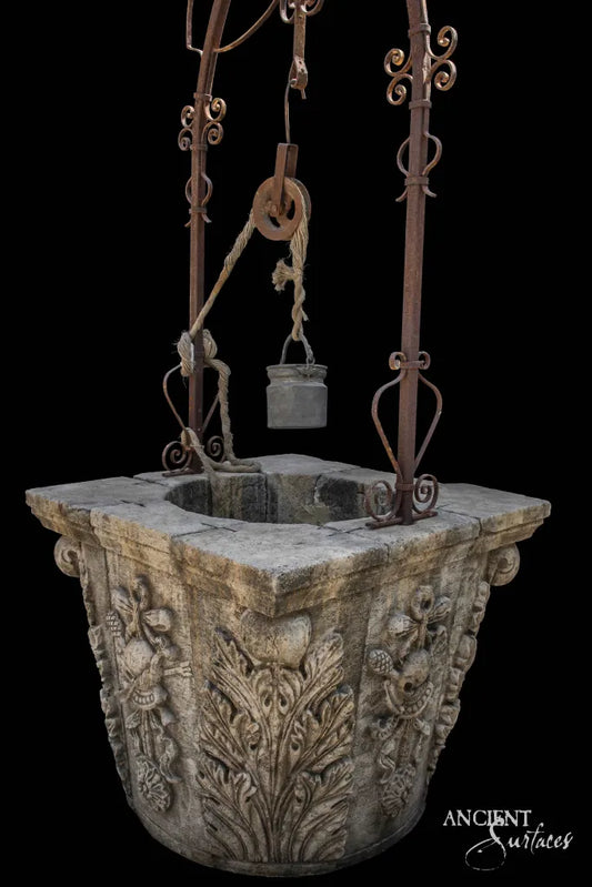reclaimed_antique_limestone_garden_wells_hand_carved_architectural_stone_ironwork_ancient_surfaces